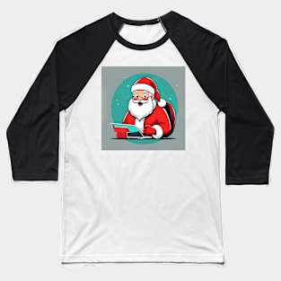 Santa checking his e-list Baseball T-Shirt